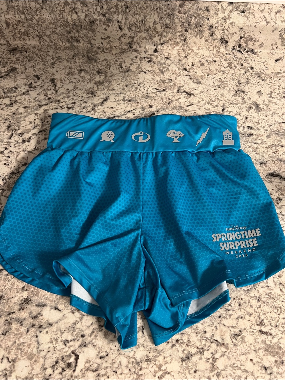 Disney Run Disney Springtime Surprise Women's Athletic Shorts - Teal Blue